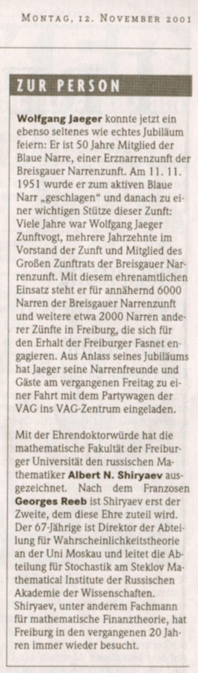 Badische Zeitung Artike